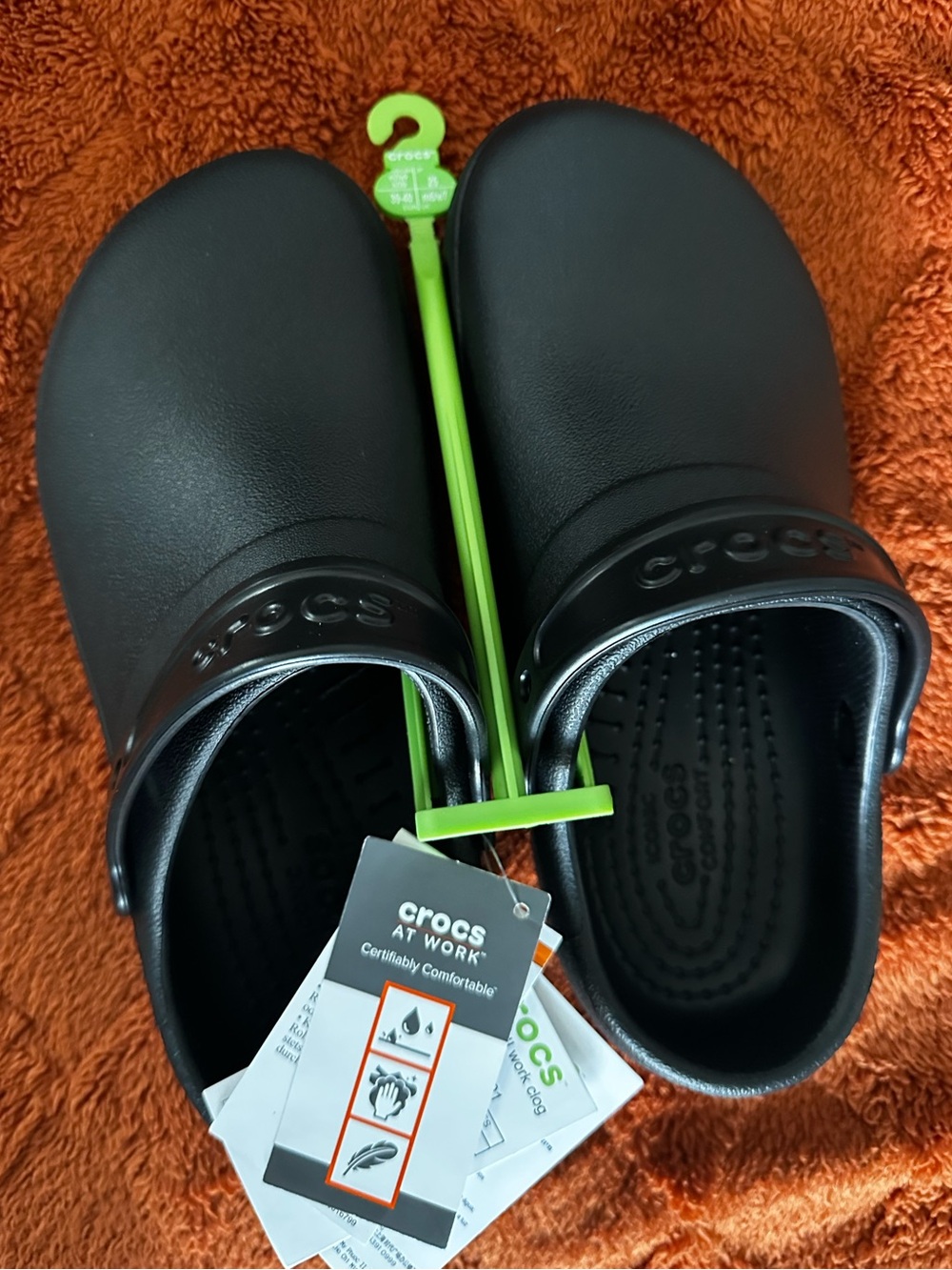 CROCS Men's Black Work Clogs